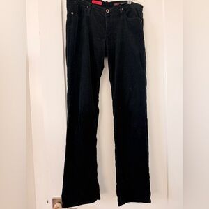 AG Adriano Goldschmied Black Corduroy Trousers Sz 29R